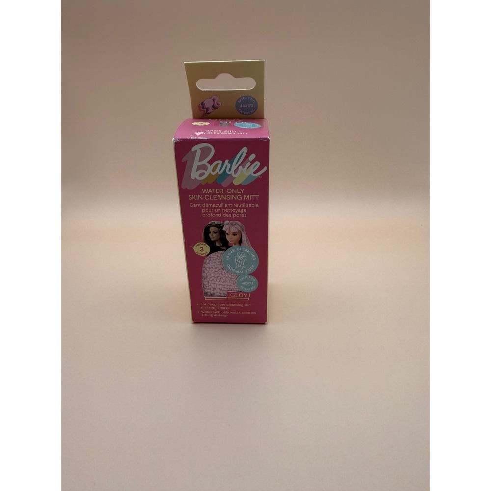 GLOV x Barbie Water-Only Skin Cleansing Mitt‎ Reusable Makeup Remover Pink NEW